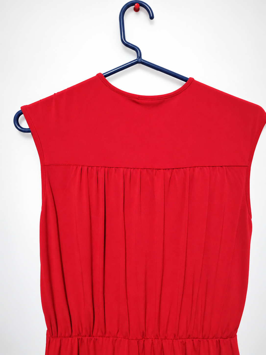 Calvin Klein Red Sleeveless Surplice Wrap-Style Dress Size 6
