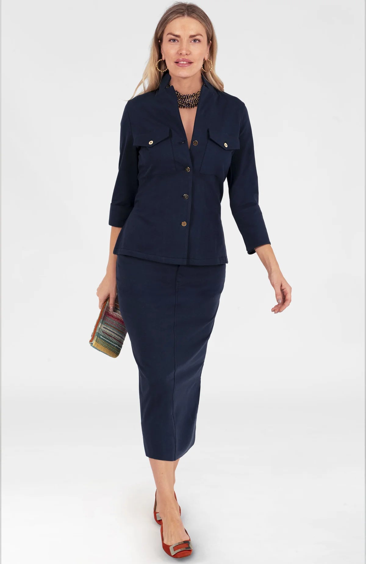 Gretchen Scott Weekender jacket in classic navy