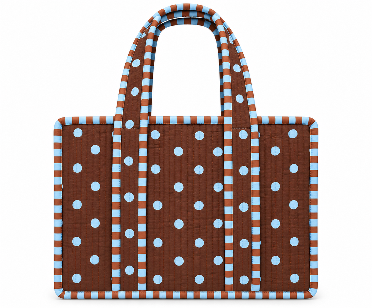 Quilted Cotton Blend Mini Tote Bag – Assorted Prints
