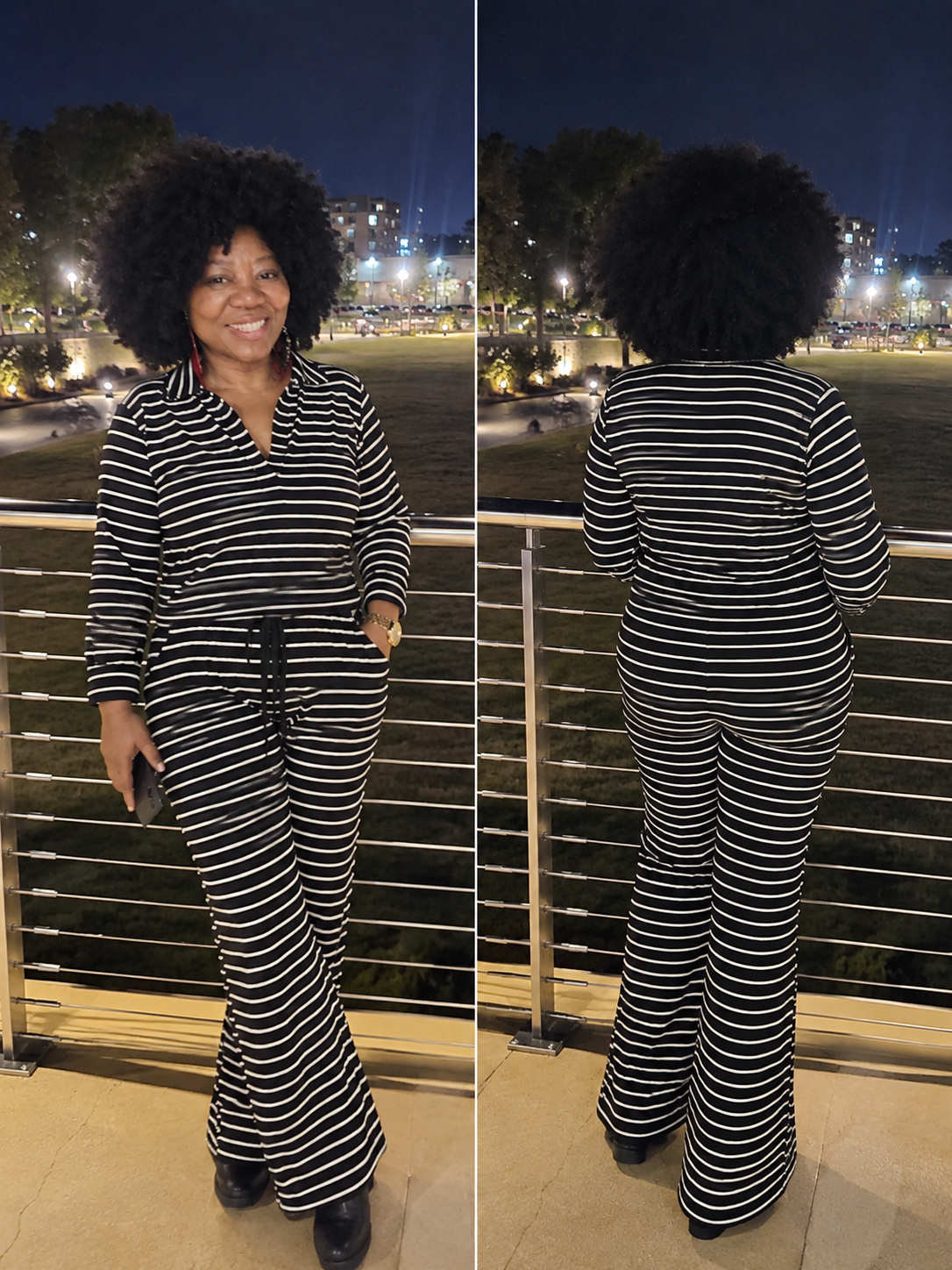 HYFVE striped lounge set front and back