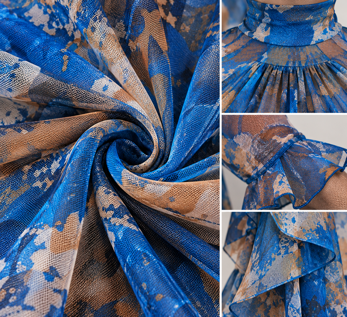 Blue bronze mesh texture details