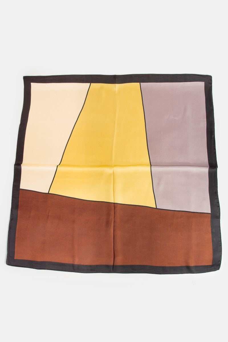 Multicolor square bandana scarf unfolded