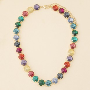 Multicolor crystal necklace product photo
